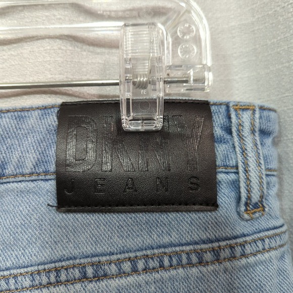 DKNY Wide Leg Jeans Womens 32/14 High Waist Light Wash No Stretch - Picture 8 of 11